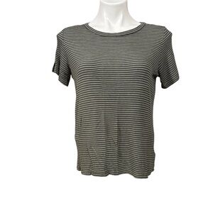 American eagle green and white striped short sleeve size small oversized